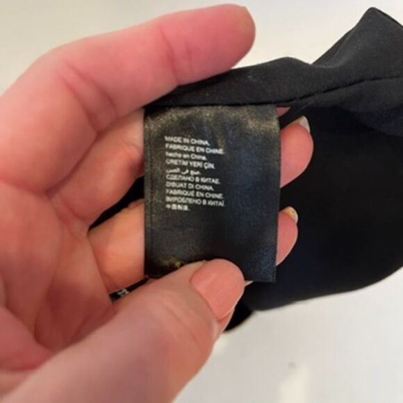 Badgley Mishka Black Nylon Bag Crossbody Baguette Top Zip Silver Logo - Picture 12 of 12